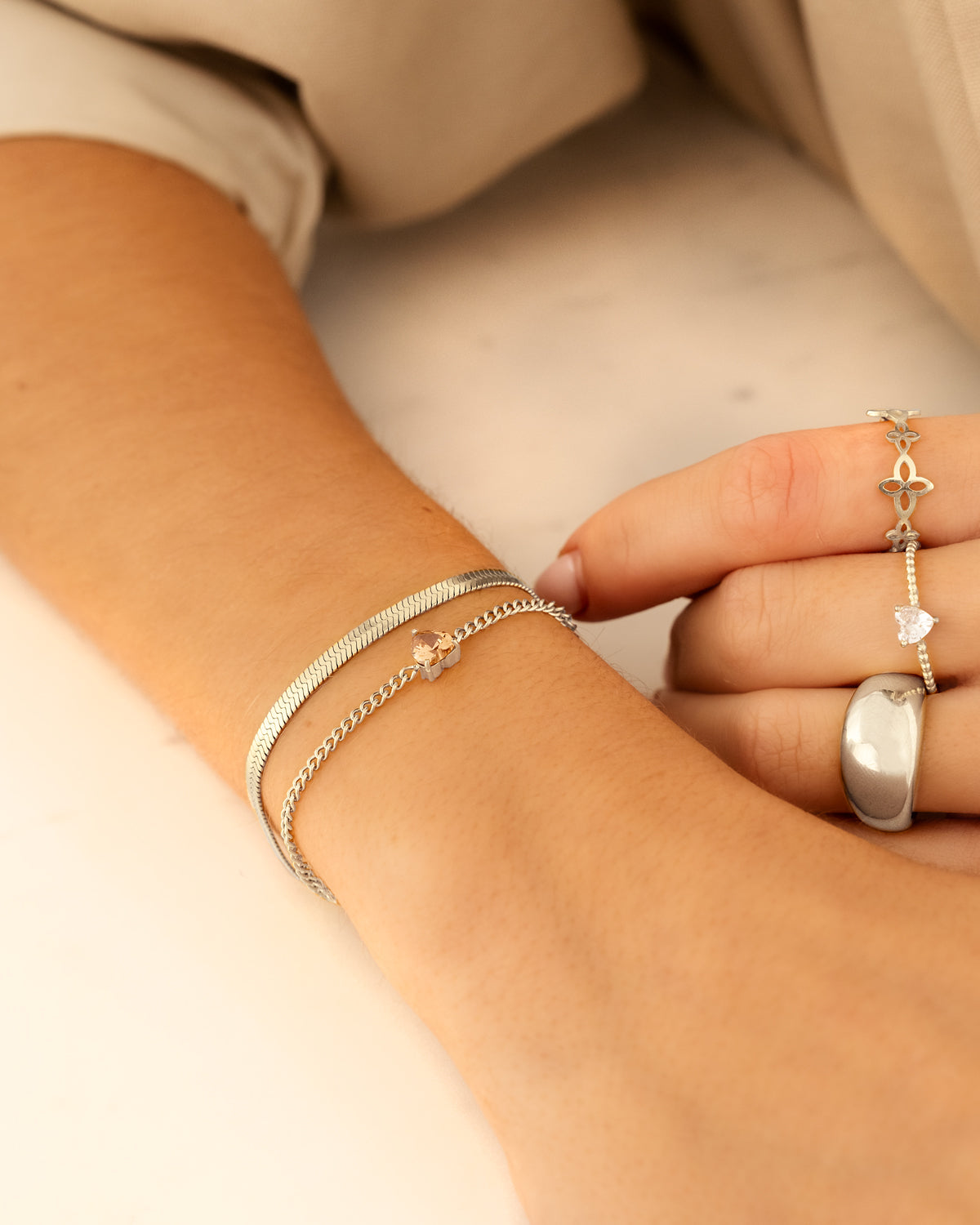 Frendorf | Herz Geburtsstein Armband