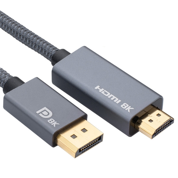 Frendorf | DisplayPort Stecker zu HDMI Stecker 8K 30Hz HD geflochtenes Adapterkabel, Kabellänge: 3m