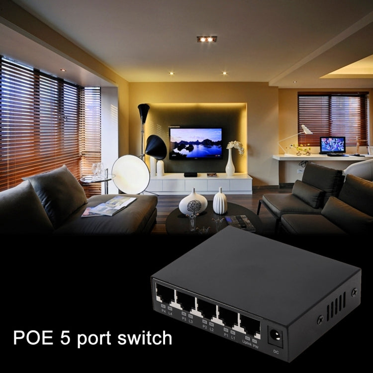 Frendorf | 5 Ports 10/100Mbps POE Switch IEEE802.3af Power Over Ethernet Netzwerk-Switch für IP-Kamera VoIP-Telefon AP-Geräte