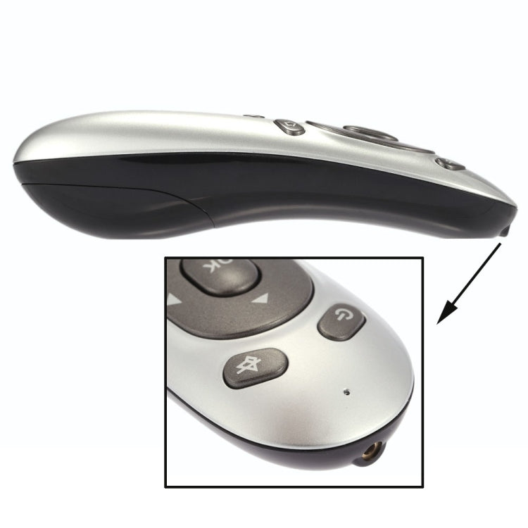 Frendorf | PR-07 2.4G Multifunktionale 6-Achsen-Gyroskop-PC-Drahtlose-Präsentationsfernbedienung PPT-Präsentation Luftmaus, Unterstützt Windows XP / Vista / Win7 / Win8 / Android 4.0 und höher, Effektive Reichweite: 15m(Grau)
