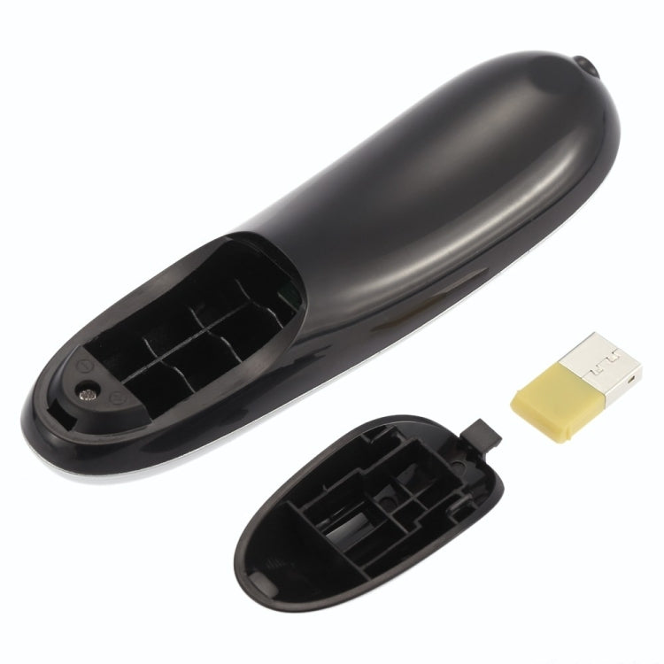 Frendorf | PR-07 2.4G Multifunktionale 6-Achsen-Gyroskop-PC-Drahtlose-Präsentationsfernbedienung PPT-Präsentation Luftmaus, Unterstützt Windows XP / Vista / Win7 / Win8 / Android 4.0 und höher, Effektive Reichweite: 15m(Grau)