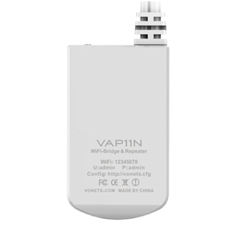Frendorf | VONETS VAP11N Mini WiFi 300Mbps Repeater WiFi Brücke, bester Partner für IP-Gerät / IP-Kamera / IP-Drucker / XBOX / PS3 / IPTV / Skybox (Weiß)