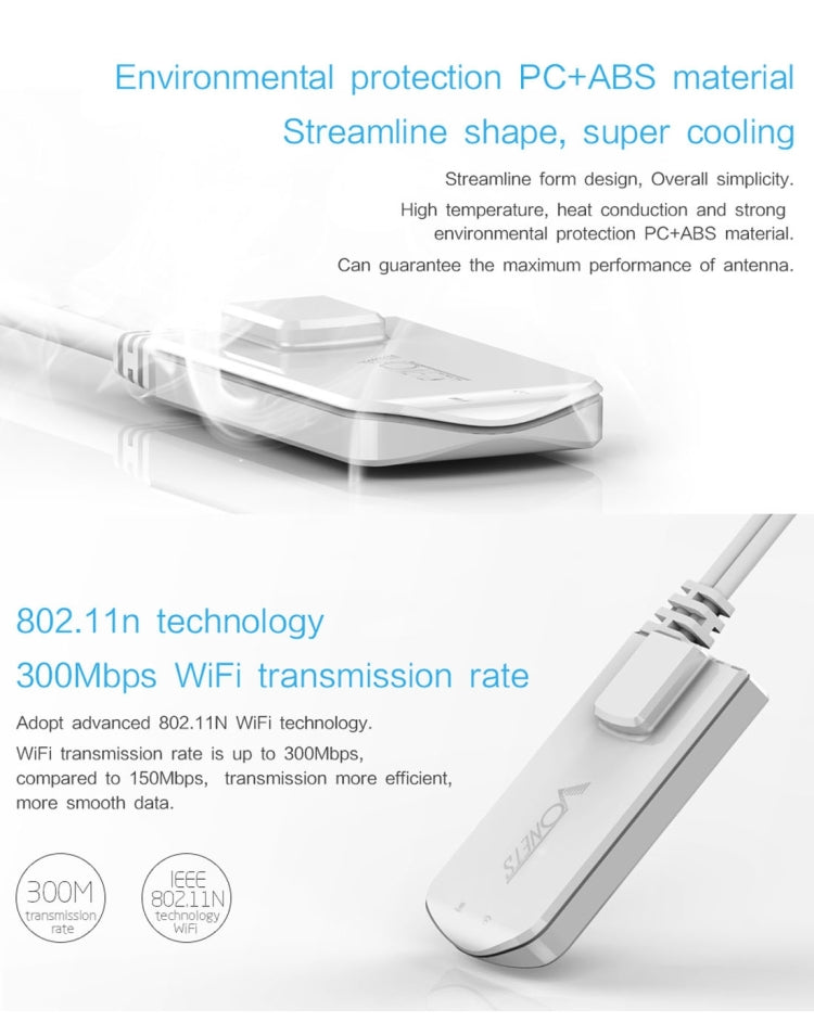 Frendorf | VONETS VAP11N Mini WiFi 300Mbps Repeater WiFi Brücke, bester Partner für IP-Gerät / IP-Kamera / IP-Drucker / XBOX / PS3 / IPTV / Skybox (Weiß)