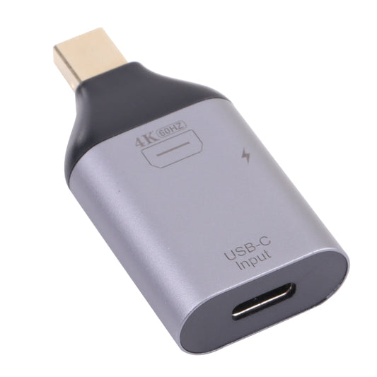 Frendorf | 2 in 1 4K 60Hz Mini DP Männlich zu USB-C / Type-C Lade + USB-C / Type-C Weiblich Adapter