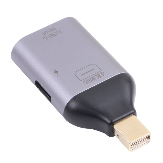 Frendorf | 2 in 1 4K 60Hz Mini DP Männlich zu USB-C / Type-C Lade + USB-C / Type-C Weiblich Adapter