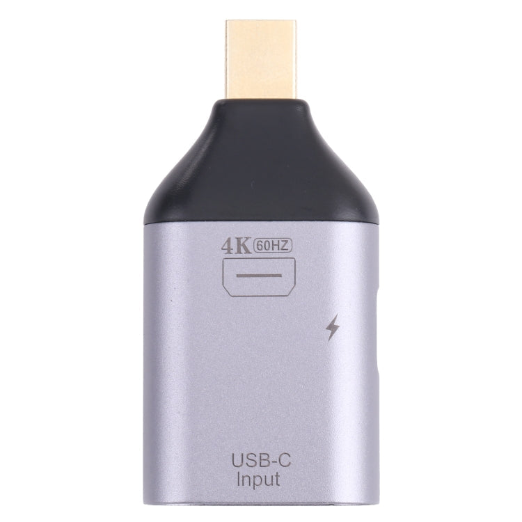 Frendorf | 2 in 1 4K 60Hz Mini DP Männlich zu USB-C / Type-C Lade + USB-C / Type-C Weiblich Adapter