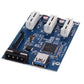 Frendorf | PCI-E 1 zu 3 PCI Express 1 Slots Riser Karte 3 PCI-E Slot Adapter PCI-E Port Multiplikator Karte mit 60cm USB Kabel (Blau)
