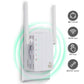 Frendorf | 300Mbps Wireless-N Reichweitenverlängerer WiFi Repeater Signalverstärker Netzwerkrouter mit 2 externen Antennen, EU-Stecker (Schwarz)