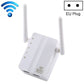 Frendorf | 300Mbps Wireless-N Reichweitenverlängerer WiFi Repeater Signalverstärker Netzwerkrouter mit 2 externen Antennen, EU-Stecker (Weiß)