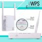 Frendorf | 300Mbps Wireless-N Reichweitenverlängerer WiFi Repeater Signalverstärker Netzwerkrouter mit 2 externen Antennen, EU-Stecker (Weiß)