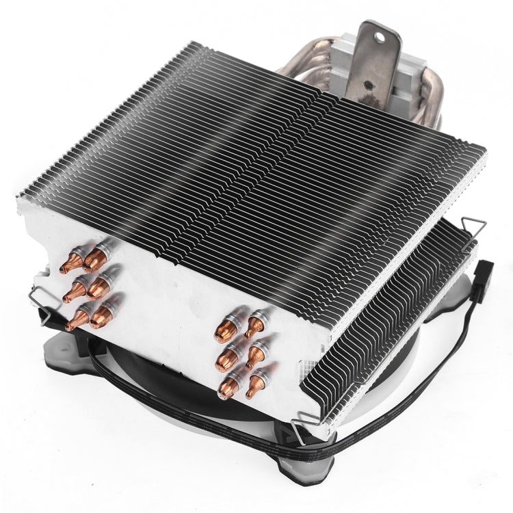 Frendorf | 6 Kupferrohre CPU Kühlkörper Hydrauliklager Kühlventilator Leiser Ventilator mit RGB Farblichter 4 Pin für Intel: LGA775 1150 1151 1155 1156 1366 2011 (AMD: FM1 FM2 AM2 AM3+ AM4)