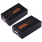 Frendorf | VGA & Audio Extender 1920x1440 HD 100m Cat5e / 6-568B Netzwerk-Kabel Sender Empfänger Adapter, EU-Stecker (Schwarz)