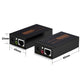 Frendorf | VGA & Audio Extender 1920x1440 HD 100m Cat5e / 6-568B Netzwerk-Kabel Sender Empfänger Adapter, EU-Stecker (Schwarz)