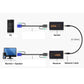 Frendorf | VGA & Audio Extender 1920x1440 HD 100m Cat5e / 6-568B Netzwerk-Kabel Sender Empfänger Adapter, EU-Stecker (Schwarz)