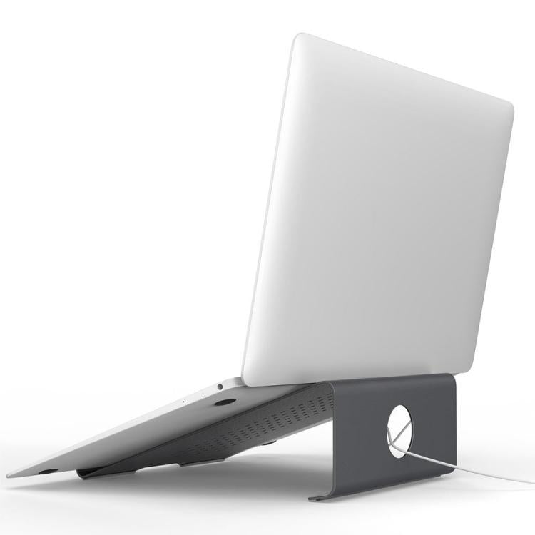 Frendorf | Aluminium Kühlständer für Laptop, geeignet für Mac Air, Mac Pro, iPad und andere 11-17 Zoll Laptops (Grau)