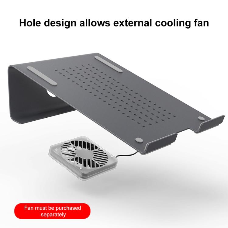 Frendorf | Aluminium Kühlständer für Laptop, geeignet für Mac Air, Mac Pro, iPad und andere 11-17 Zoll Laptops (Grau)