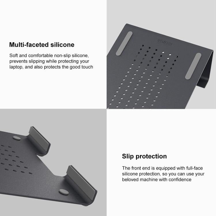 Frendorf | Aluminium Kühlständer für Laptop, geeignet für Mac Air, Mac Pro, iPad und andere 11-17 Zoll Laptops (Grau)