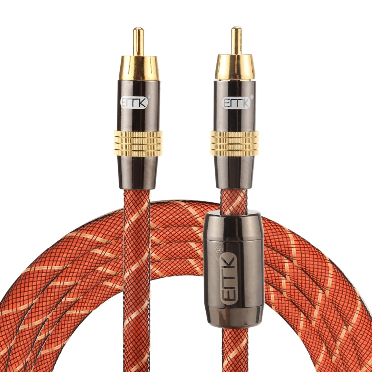 Frendorf | EMK TZ/A 2m OD8.0mm vergoldetes Metall Kopf RCA zu RCA Stecker Digital Koaxial Interconnect Kabel Audio / Video RCA Kabel