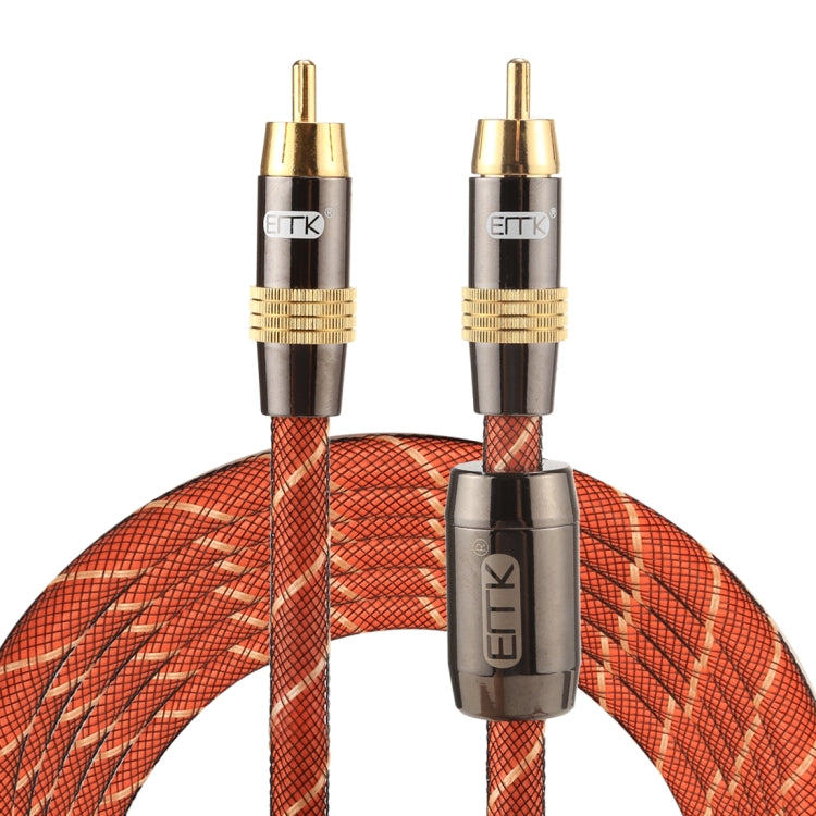 Frendorf | EMK TZ/A 3m OD8.0mm vergoldetes Metall Kopf RCA zu RCA Stecker Digital Koaxial Verbindungskabel Audio / Video RCA Kabel