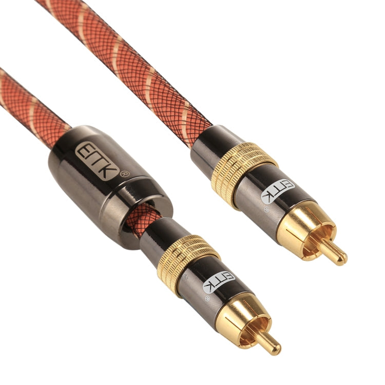 Frendorf | EMK TZ/A 3m OD8.0mm vergoldetes Metall Kopf RCA zu RCA Stecker Digital Koaxial Verbindungskabel Audio / Video RCA Kabel