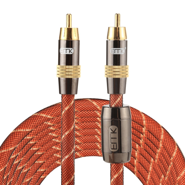 Frendorf | EMK TZ/A 5m OD8.0mm vergoldetes Metallkopf RCA zu RCA Stecker digitales Koaxial-Interconnect-Kabel Audio / Video RCA Kabel