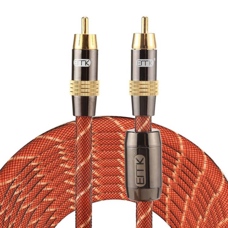 Frendorf | EMK TZ/A 8m OD8.0mm vergoldetes Metallkopf RCA zu RCA Stecker Digital Koaxial-Interconnect-Kabel Audio / Video RCA Kabel