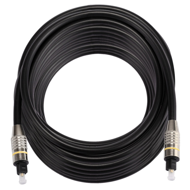 Frendorf | 15m OD6.0mm vernickeltes Metall Kopf Toslink männlich zu männlich Digitale optische Audio-Kabel