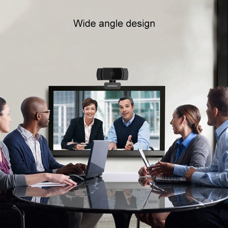 Frendorf | Aoni A20 FHD 1080P IPTV WebCam Teleconference Teaching Live Broadcast Computer Kamera mit Mikrofon (Schwarz)