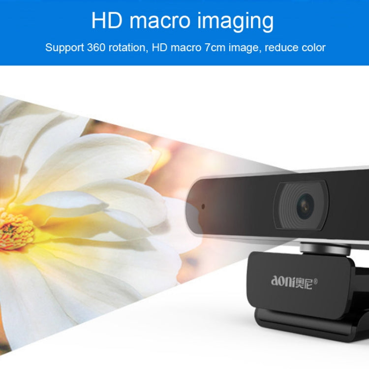 Frendorf | Aoni A30 Beauty FHD 1080P Smart IPTV WebCam Telekonferenzunterricht Live-Übertragung Computerkamera mit Mikrofon (Schwarz)