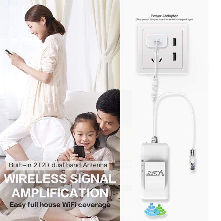 Frendorf | VONETS VAP11AC 5G / 2.4G Mini Wireless Bridge mit Lüfterversion 300Mbps + 900Mbps WiFi Repeater, Unterstützung von Videoüberwachung & Steuerung(Weiß)