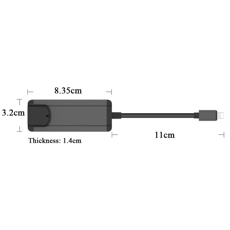 Frendorf | Onten 75002 8PIN zu RJ45 Hub USB 2.0 Adapter (Dunkelgrün)