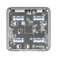 Frendorf | ORICO MH4U-30 USB 3.0 Transparenter Desktop HUB mit 30cm Micro USB Kabel