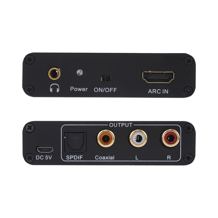 Frendorf | 192KHz ARC Audio Extractor HDMI ARC zu SPDIF + Koaxial + L/R Converter Audio Rückkanal Adapter