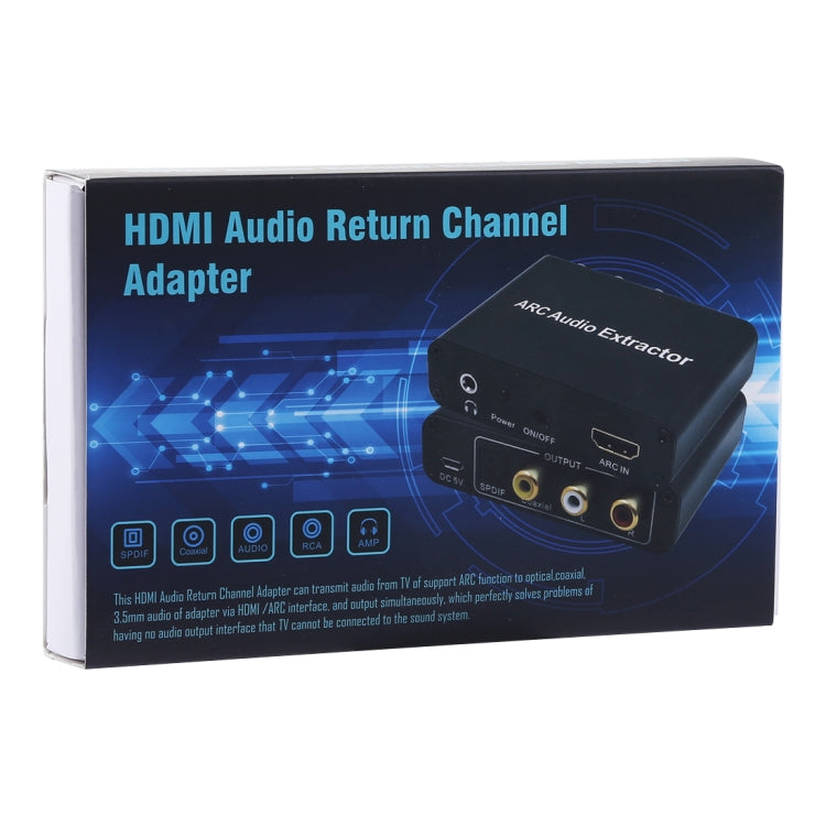 Frendorf | 192KHz ARC Audio Extractor HDMI ARC zu SPDIF + Koaxial + L/R Converter Audio Rückkanal Adapter
