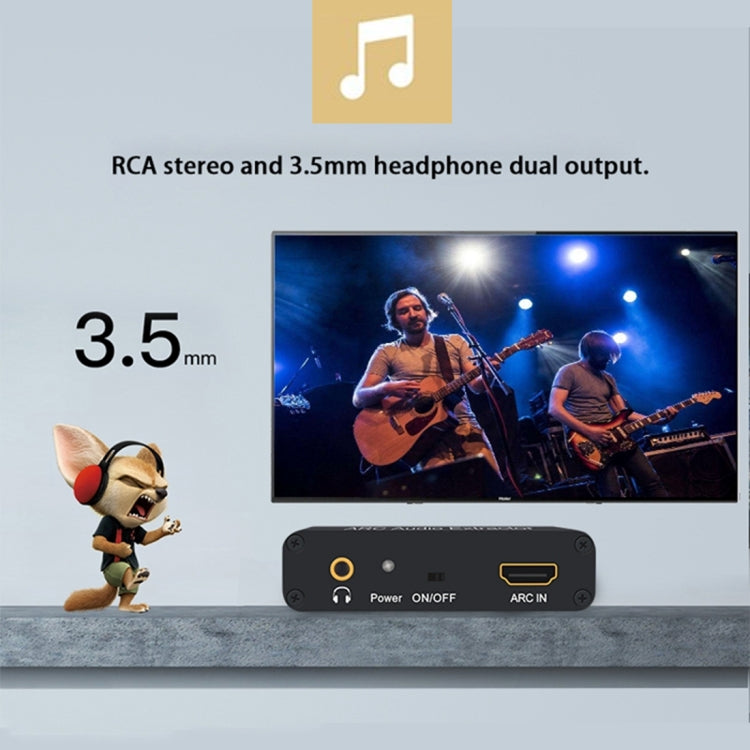 Frendorf | 192KHz ARC Audio Extractor HDMI ARC zu SPDIF + Koaxial + L/R Converter Audio Rückkanal Adapter