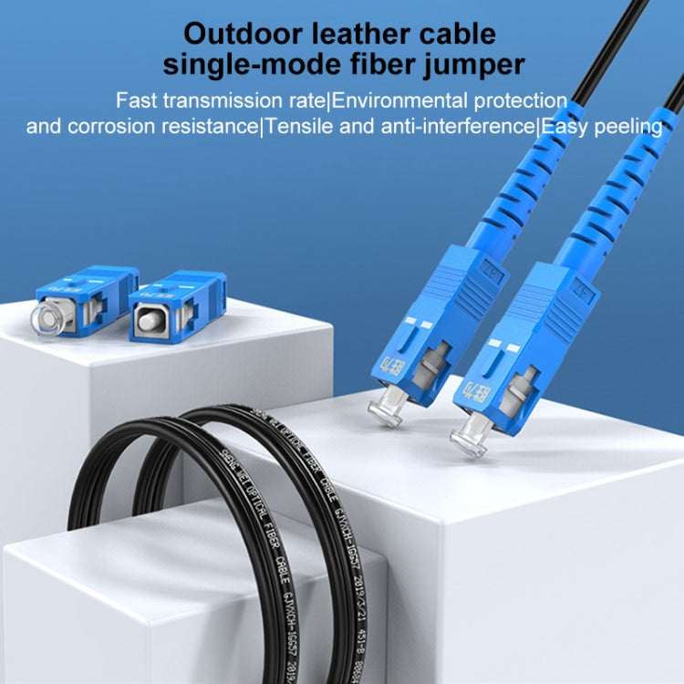 Frendorf | Triple Steel Wire Langstrecken Outdoor Glasfaser Drop-Kabel Patch Jumper mit SC-Stecker, Kabellänge: 300m