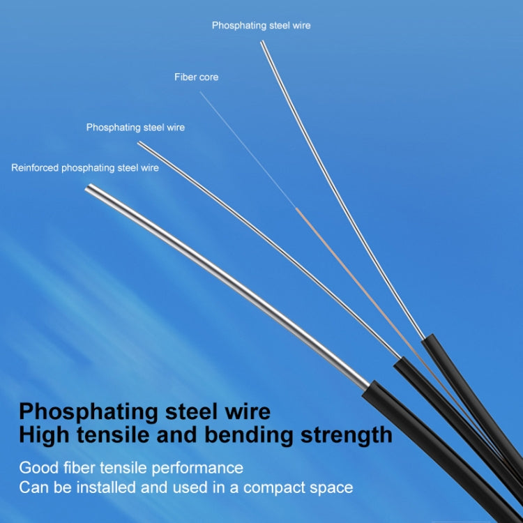 Frendorf | Triple Steel Wire Langstrecken Outdoor Glasfaser Drop-Kabel Patch Jumper mit SC-Stecker, Kabellänge: 300m