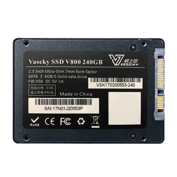 Frendorf | Vaseky V800 240GB 2.5 Zoll SATA3 6GB/s Ultra-Slim 7mm Solid State Drive SSD Festplatte für Desktop, Notebook