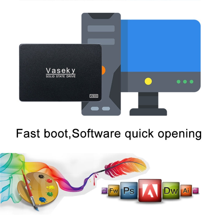 Frendorf | Vaseky V800 240GB 2.5 Zoll SATA3 6GB/s Ultra-Slim 7mm Solid State Drive SSD Festplatte für Desktop, Notebook