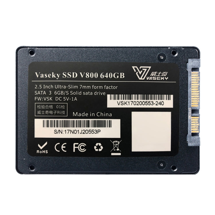 Frendorf | Vaseky V800 512GB 2,5 Zoll SATA3 6GB/s Ultra-Slim 7mm Solid State Drive SSD Festplatte für Desktop, Notebook
