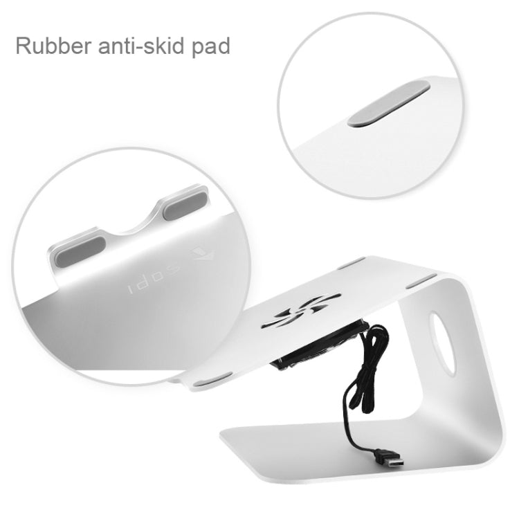 Frendorf | SOPI ZJ-001 Klassischer Aluminium-Kühlstand mit Kühler für Laptop, geeignet für Mac Air, Mac Pro, iPad und andere Laptops (Silber)