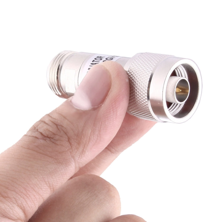 Frendorf | 5W 30dBi N Female zu N Male DC-13GHz Frequenz Gain Dämpfer(Silber)