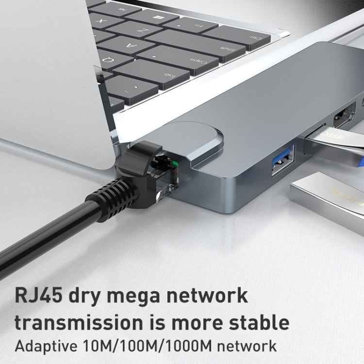 Frendorf | Rocketek SHL731 8 in 1 60W PD / RJ45 / 4K HDMI / USB 3.0 HUB Adapter für Surface Pro 3 / 4 / GO