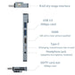 Frendorf | Rocketek SHL731 8 in 1 60W PD / RJ45 / 4K HDMI / USB 3.0 HUB Adapter für Surface Pro 3 / 4 / GO