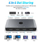 Frendorf | Rocketek HC406 USB3.0 KVM Switch Vier In Vier Out Sharing Converter