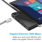 Frendorf | Rocketek SH768 6 in 1 RJ45 / USB 3.0 / HDMI / SD / TF HUB Adapter für Surface Pro 5 / 6