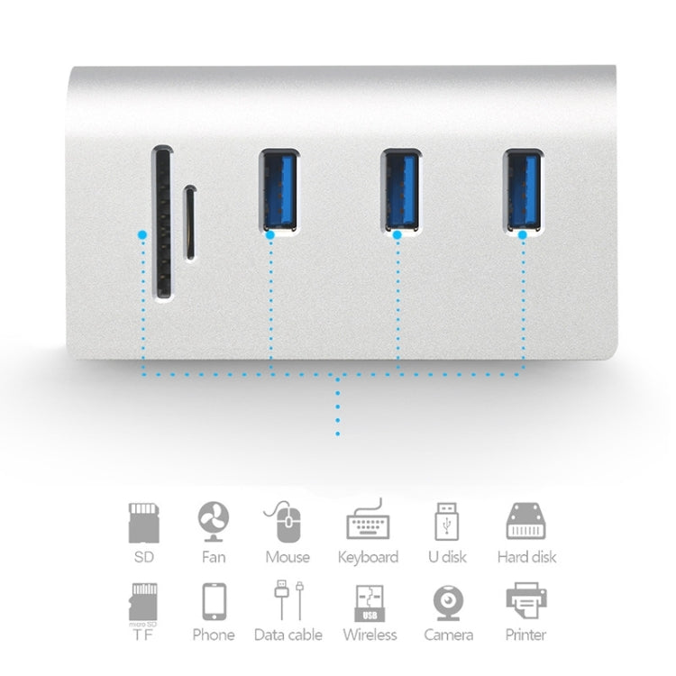 Frendorf | Rocketek HUB-3PC2 Hochgeschwindigkeits-USB 3.0 Splitter HUB-Adapter (Weiß)