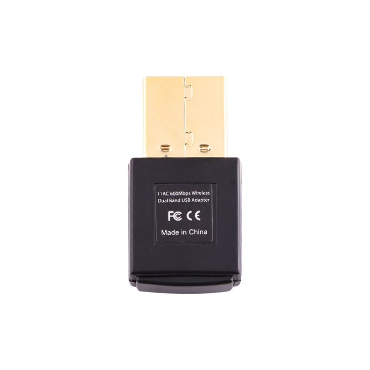 Frendorf | EDUP EP-AC1619 Mini Wireless USB 600Mbps 2.4G / 5.8Ghz 150M+433M Dual Band WiFi Netzwerkadapter für Nootbook / Laptop / PC( Schwarz)