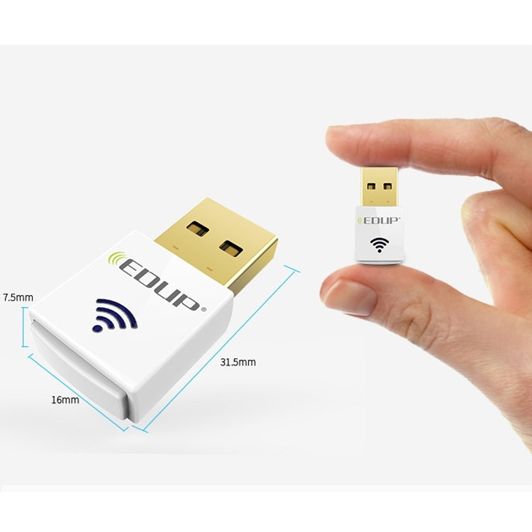 Frendorf | EDUP EP-AC1619 Mini Wireless USB 600Mbps 2.4G / 5.8Ghz 150M+433M Dual Band WiFi Netzwerkadapter für Nootbook / Laptop / PC( Schwarz)