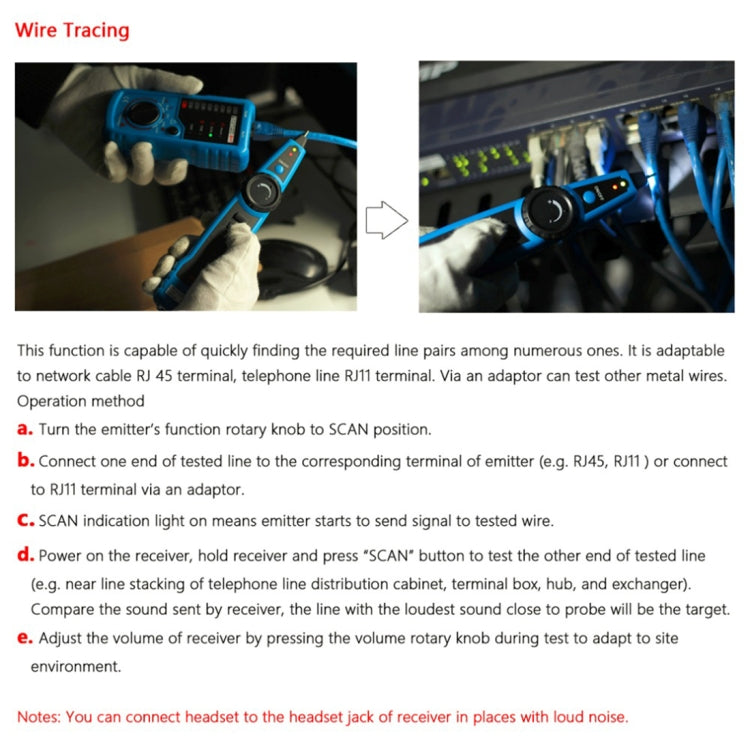 Frendorf | BSIDE FWT11 RJ11 / RJ45 Telefonleitungstracker Ethernet LAN Netzwerk Kabel Tester Detektor Leitungsfinder
